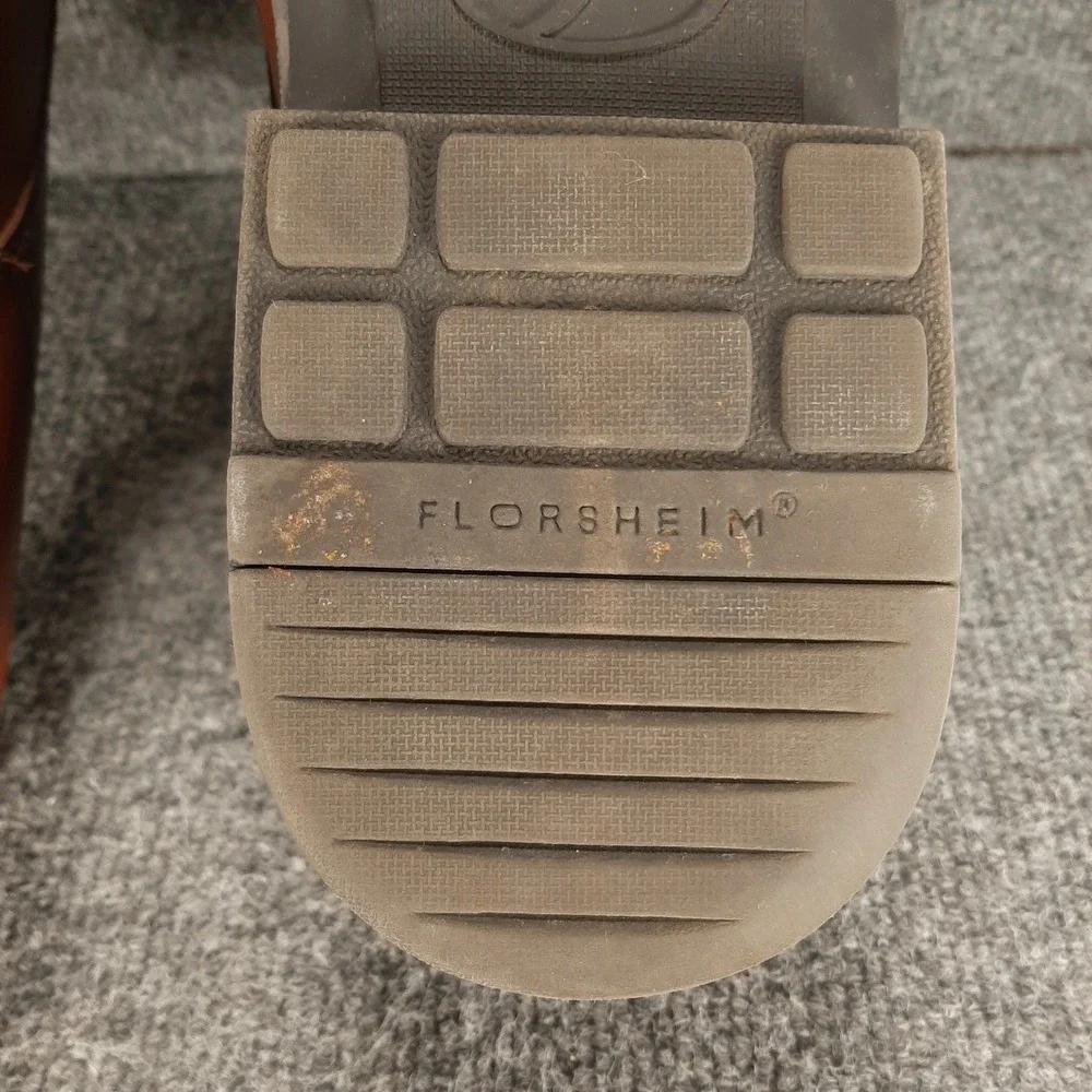 Florsheim Derby Comfortech 17150-03 13 M Cognac Brown Mens Leather Dress Shoes